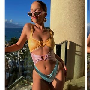 Strawberry Milk Mob Yellow, Pink, and Blue One Piece